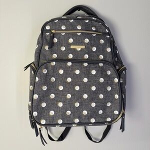 Bananafish Gray Polka Dot Diaper Bag Back Pack Mom Essentials Travel